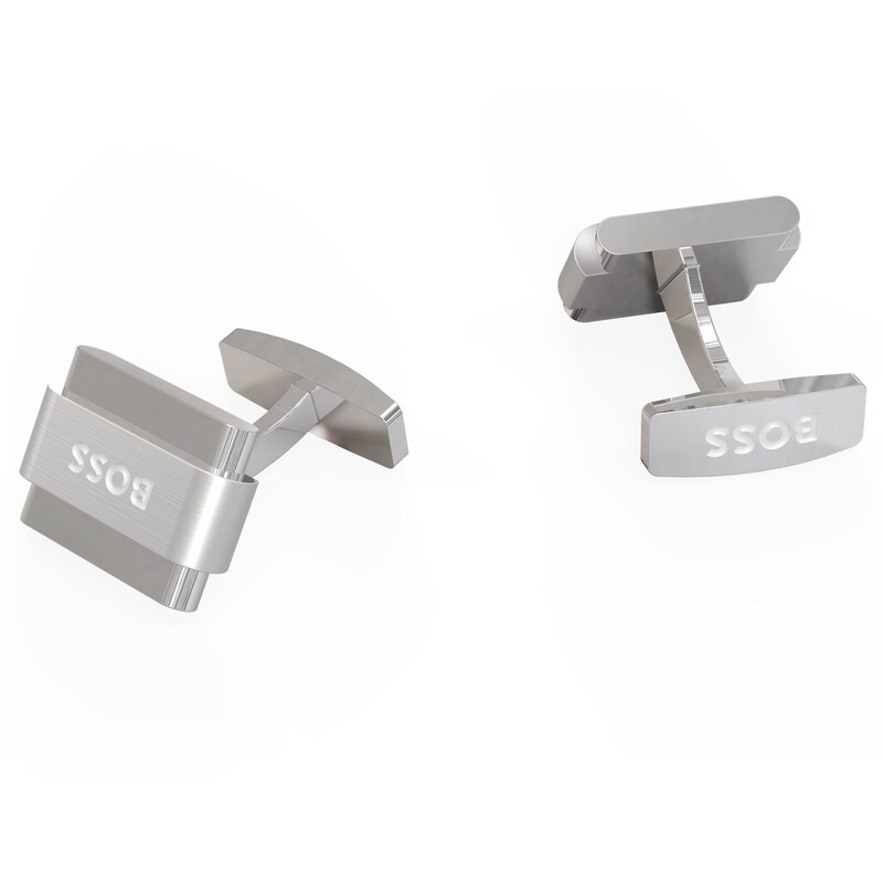 BOSS Men's Square Myles Brass Cufflinks Ernest Jones