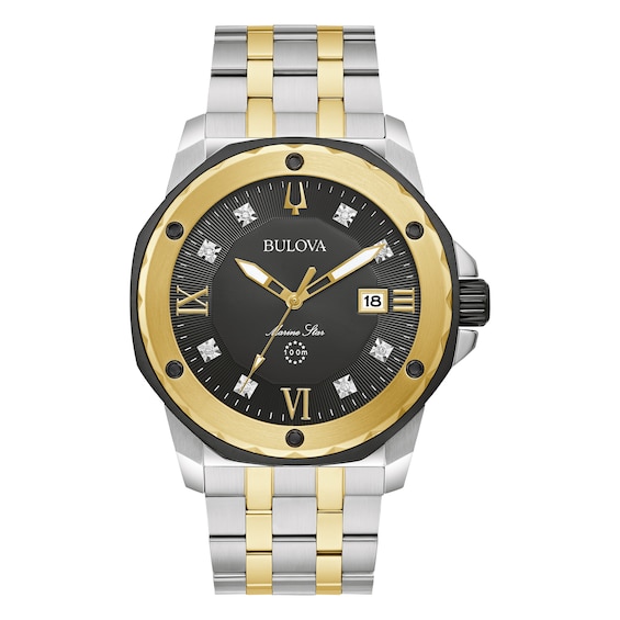 Bulova Marine Star Men’s Two Tone Bracelet Watch
