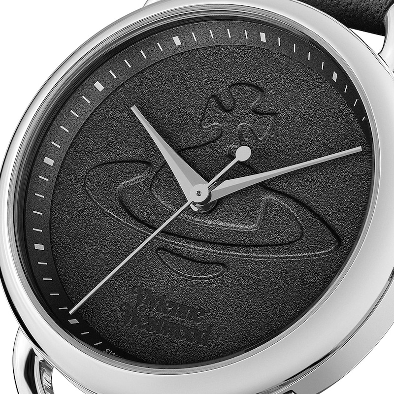 Vivienne Westwood Carnaby Ladies' Black Leather Strap Watch