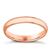 18ct Rose Gold 3mm Extra Heavyweight Court Ring