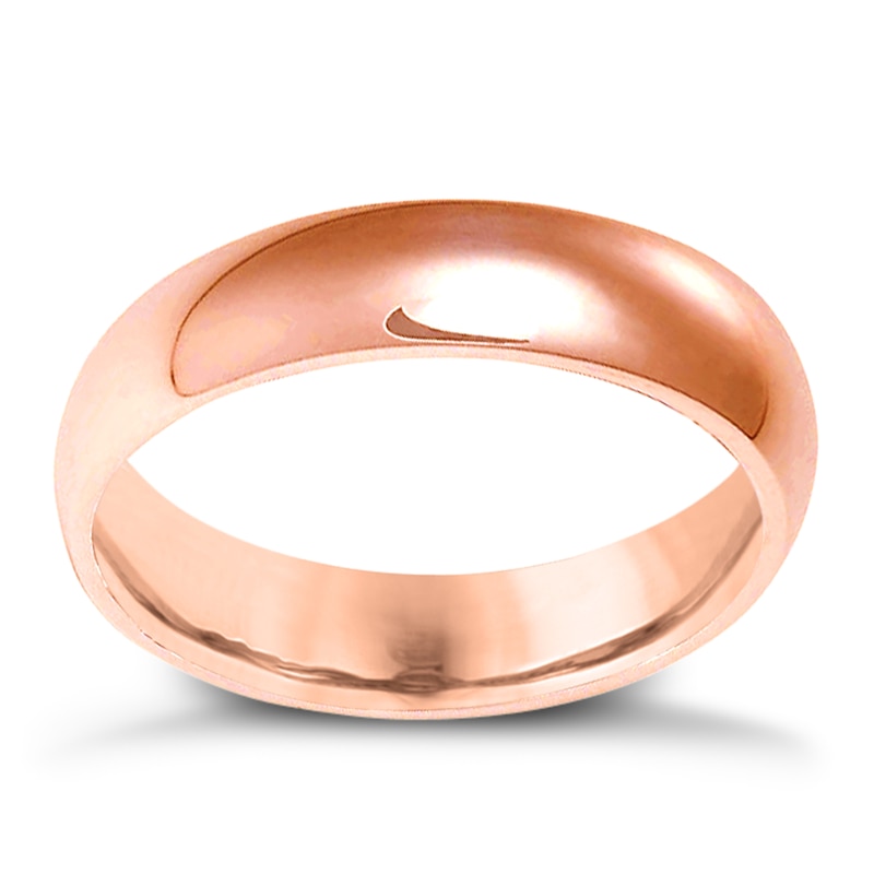 18ct Rose Gold 5mm Extra Heavyweight Court Ring