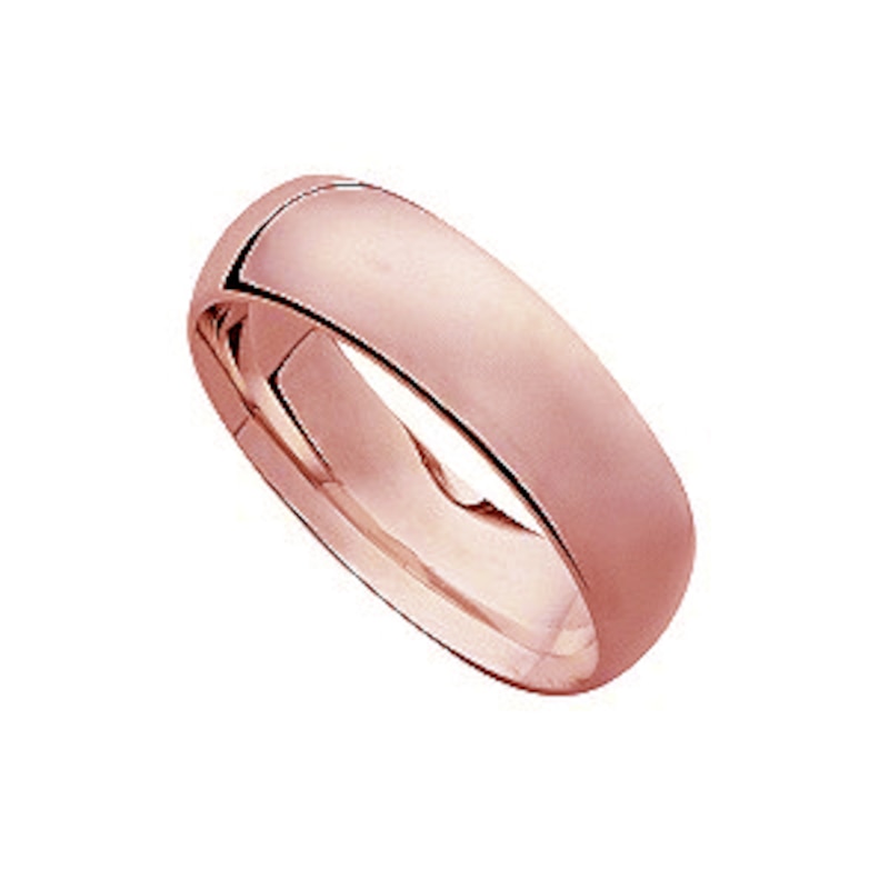 18ct Rose Gold 7mm Super Heavyweight Court Ring