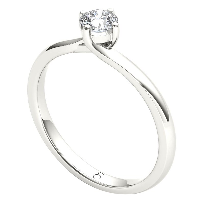 The Diamond Story 18ct White Gold 0.25ct Solitaire Ring