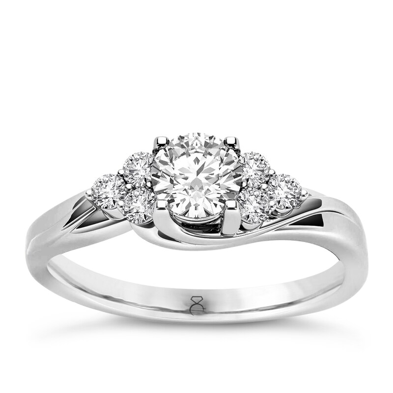 The Diamond Story 18ct White Gold 0.50ct Total Diamond Ring