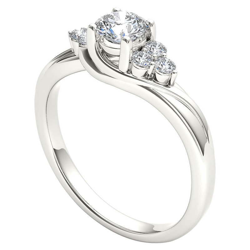 The Diamond Story 18ct White Gold 0.50ct Total Diamond Ring