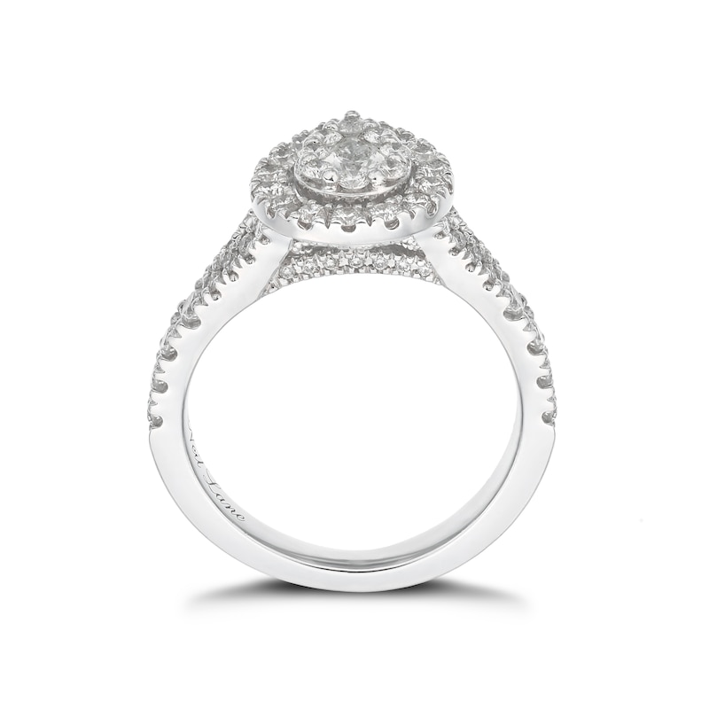 Neil Lane 14ct White Gold 0.81ct Total Diamond Pear Ring