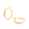 Thumbnail Image 0 of 9ct 3 Colour Gold Hoop Earrings