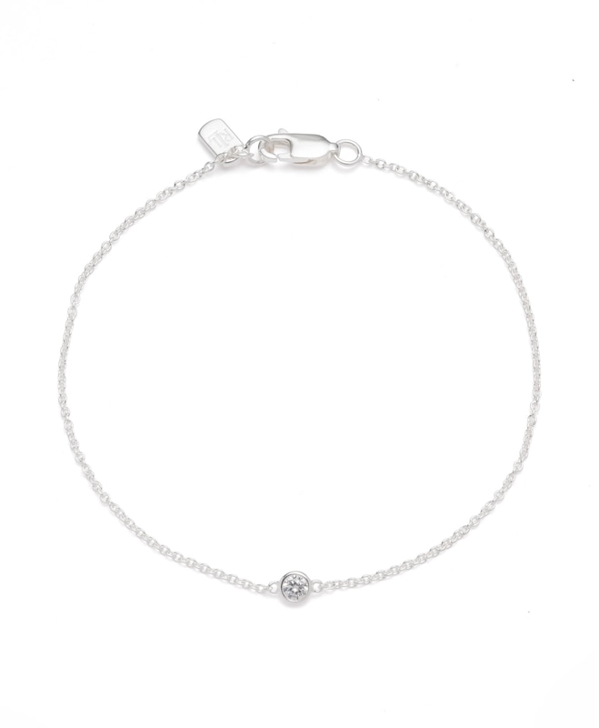 Main Image 1 of Lauren Ralph Lauren Silver & Cubic Zirconia Chain Bracelet