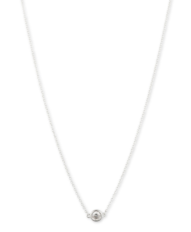 Lauren Ralph Lauren Silver CZ Charm Necklace