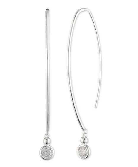 Lauren Ralph Lauren Silver & Cubic Zirconia Drop Earrings
