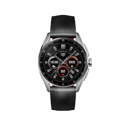 TAG Heuer Connected Black Leather Smartwatch