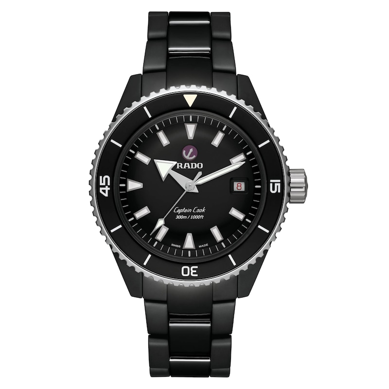 Rado Captain Cook Men's High-Tec Black Ceramic Watch