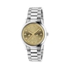Thumbnail Image 0 of Gucci G-Timeless Bee Gold-Tone Dial & Steel Bracelet Watch