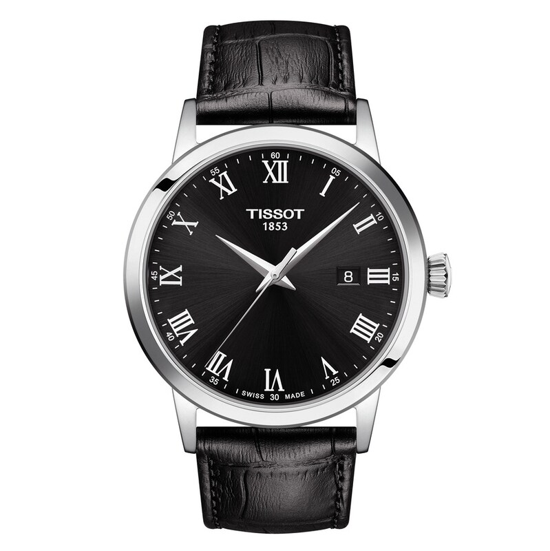 Tissot Classic Dream Men's Black Leather Strap Watch