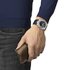 Thumbnail Image 3 of Tissot PRX Men's Blue Leather Strap Watch