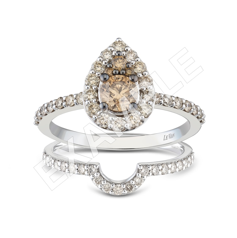 Main Image 2 of Le Vian 14ct White Gold 0.80ct Total Diamond Cluster Ring