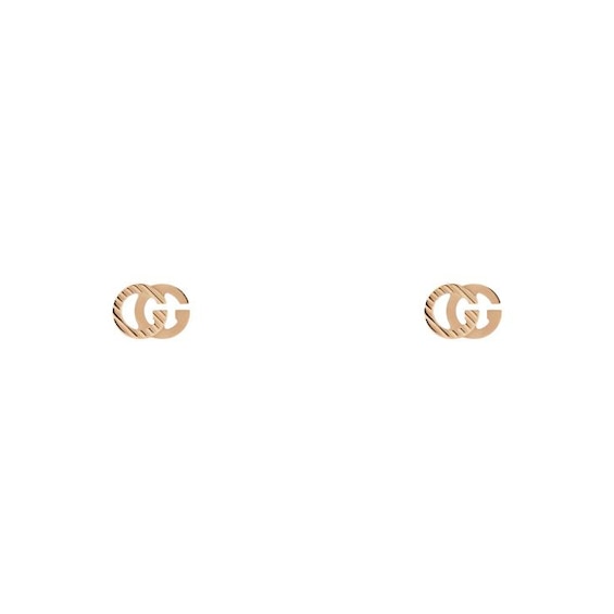 Gucci GG Running 18ct Rose Gold Stud Earrings