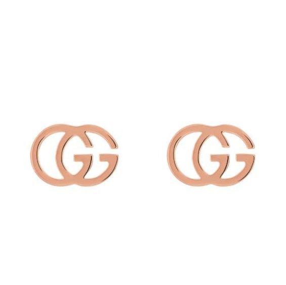 Gucci GG Running 18ct Rose Gold Stud Earrings
