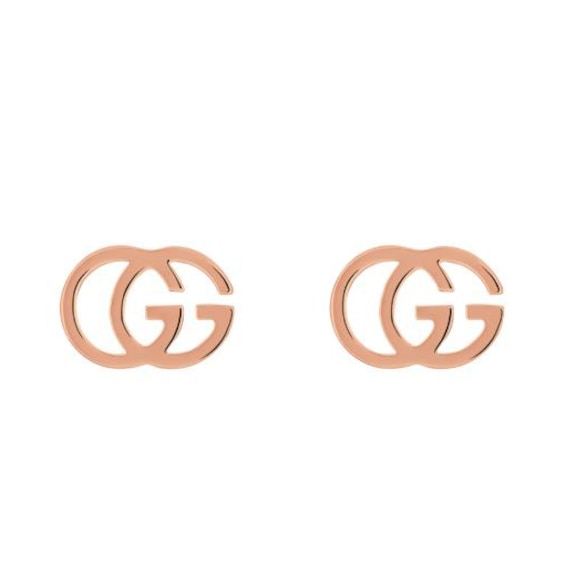 Gucci GG Running 18ct Rose Gold Stud Earrings