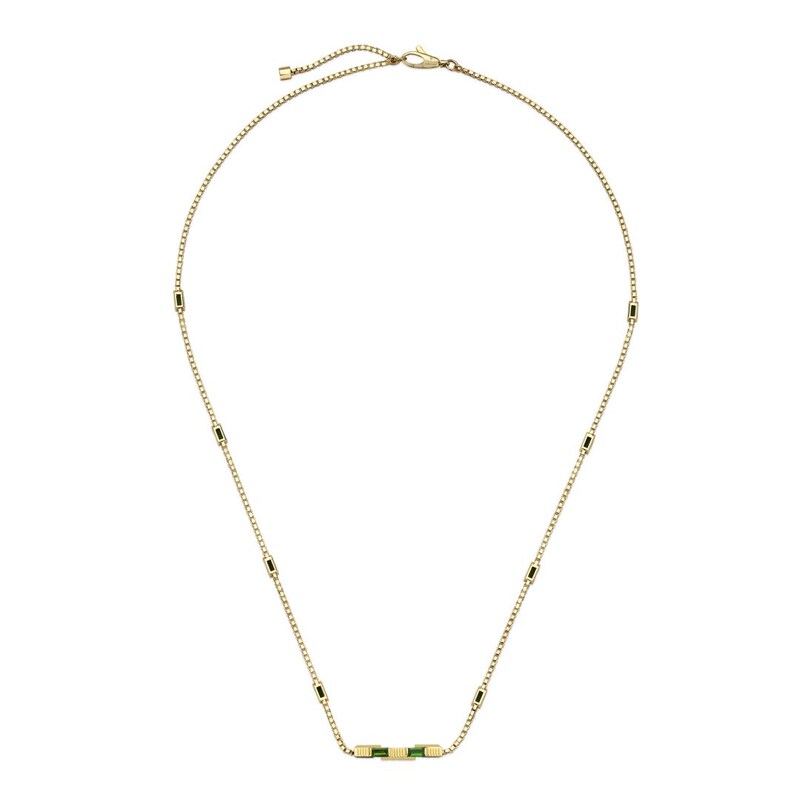 Gucci Link to Love 18ct Yellow Gold & Tourmaline Necklace