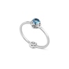 Thumbnail Image 0 of Gucci Interlocking 18ct White Gold & Blue Topaz Ring Size K-L