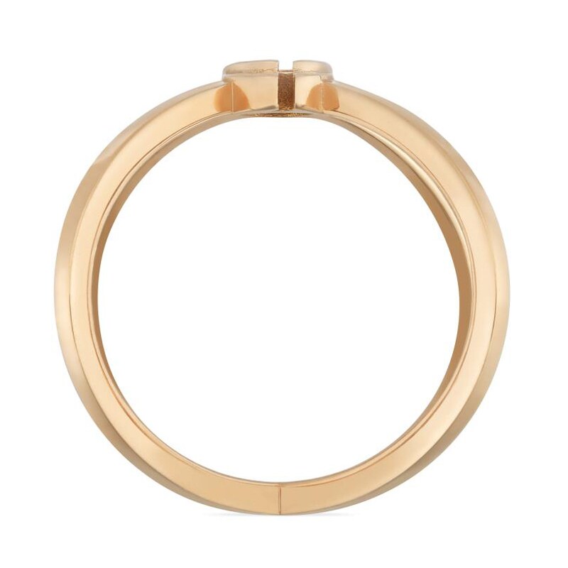 Main Image 3 of Gucci GG Running 18ct Rose Gold Criss Cross Ring (Size N-O)