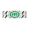 Thumbnail Image 2 of Gucci Interlocking Sterling Silver & Green Enamel Ring (Size R)