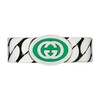 Thumbnail Image 2 of Gucci Interlocking Sterling Silver & Green Enamel Ring (Size N-O)