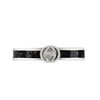 Thumbnail Image 1 of Gucci Interlocking G Sterling Silver & Black Enamel Slim Ring Size M