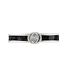 Thumbnail Image 1 of Gucci Interlocking G Sterling Silver & Black Enamel Slim Ring Size P