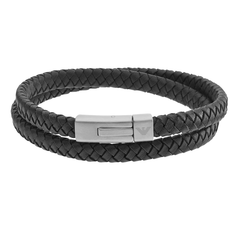 Emporio Armani Men's Stainless Steel Black 7 Inch Bracelet