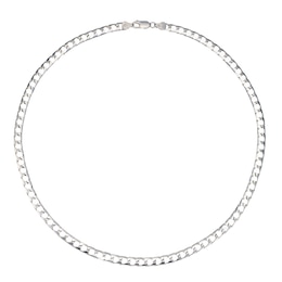 Sterling Silver 20 Inch Flat Square Curb Chain