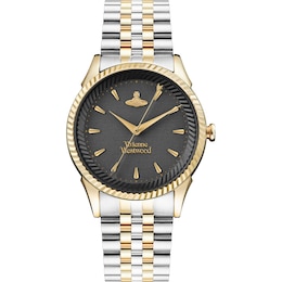 Vivienne Westwood Seymour Black Dial & Two-Tone Bracelet Watch