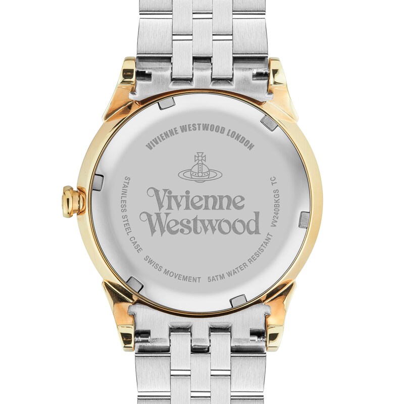 Vivienne Westwood Seymour Black Dial & Two-Tone Bracelet Watch