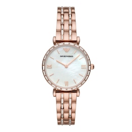 Emporio Armani Ladies' Rose Gold-Tone Bracelet Watch