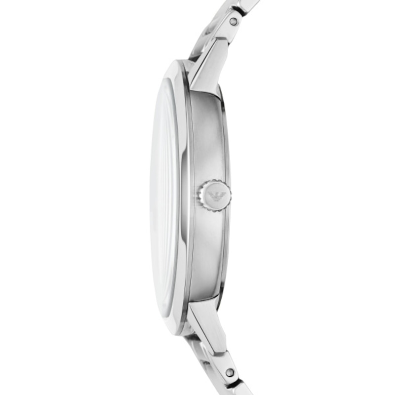Emporio Armani Men's Black Dial Stainless Steel Bracelet Watch