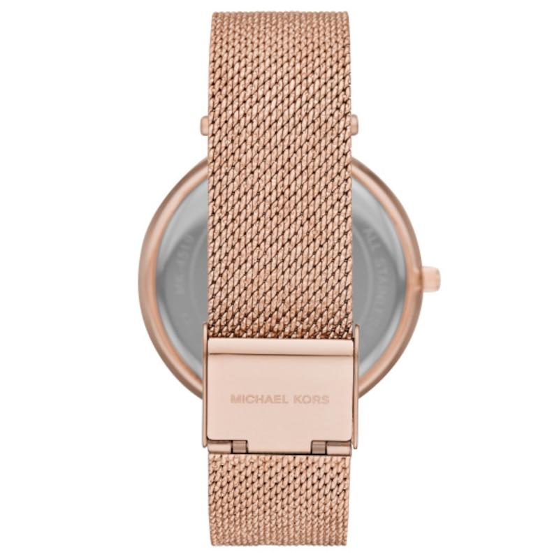 Michael Kors Darci Ladies' Rose Gold-Tone Mesh Bracelet Watch