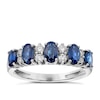 18ct White Gold Sapphire & 0.20ct Diamond Eternity Ring
