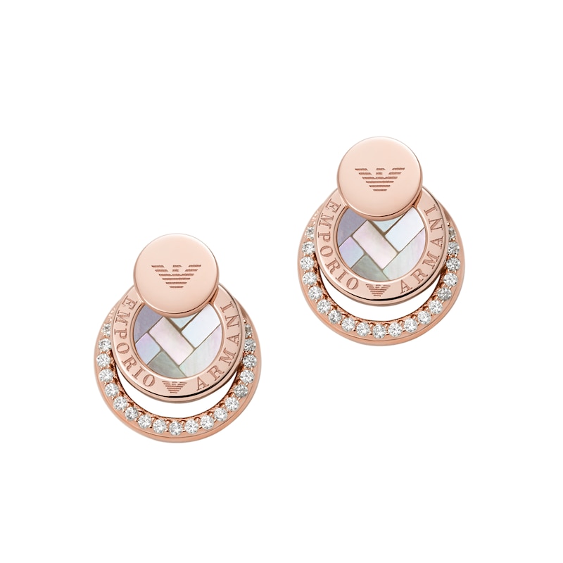 Main Image 2 of Emporio Armani Rose Gold Tone Stud Earrings