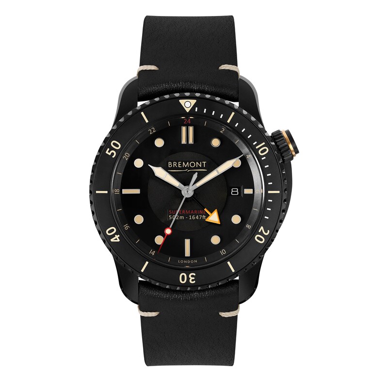 Bremont Supermarine Jet Men's Black Leather Watch