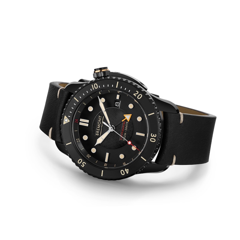 Bremont Supermarine Jet Men's Black Leather Watch