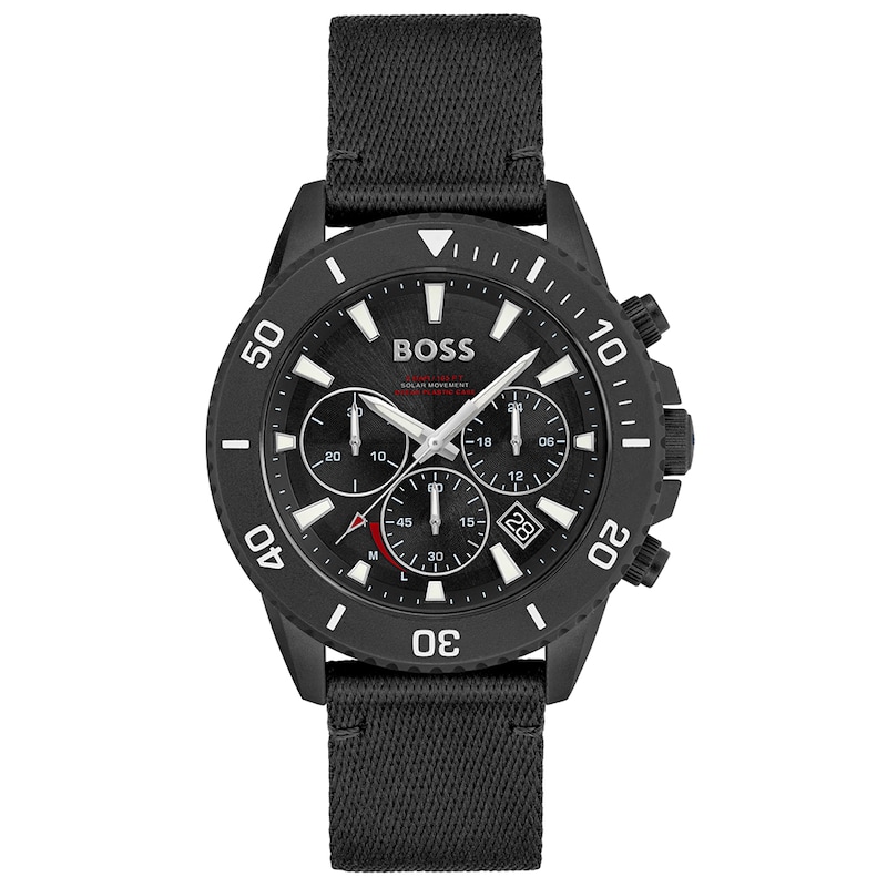 BOSS Admiral Men's Black Strap Watch