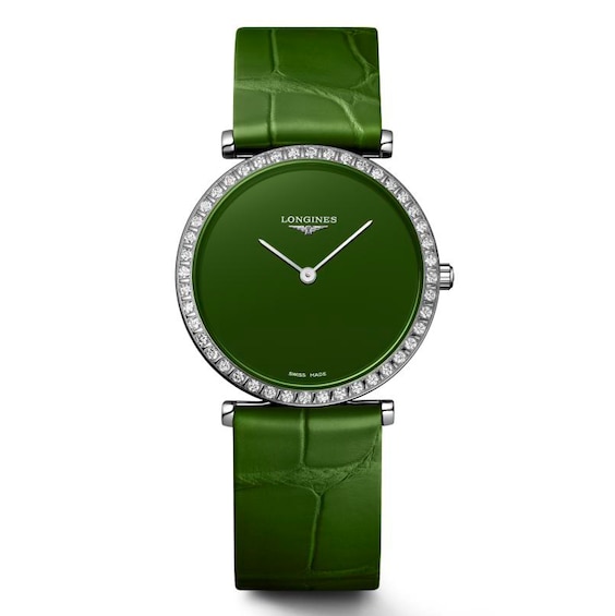 Longines La Grande Classique Ladies’ Green Leather Watch