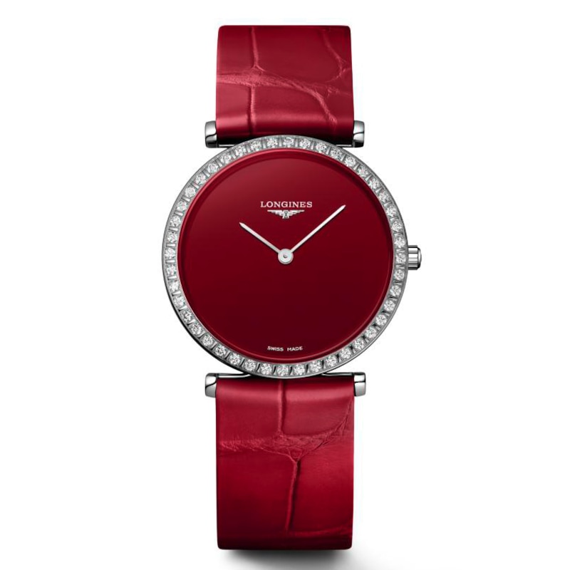 Longines La Grande Classique Ladies' Red Leather Strap Watch