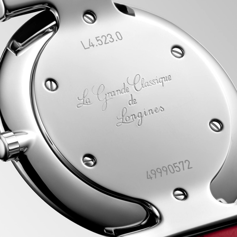 Longines La Grande Classique Ladies' Red Leather Strap Watch