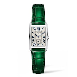 Longines DolceVita Ladies' Green Leather Strap Watch