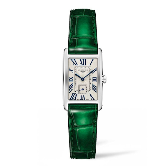 Longines DolceVita Ladies’ Green Leather Strap Watch