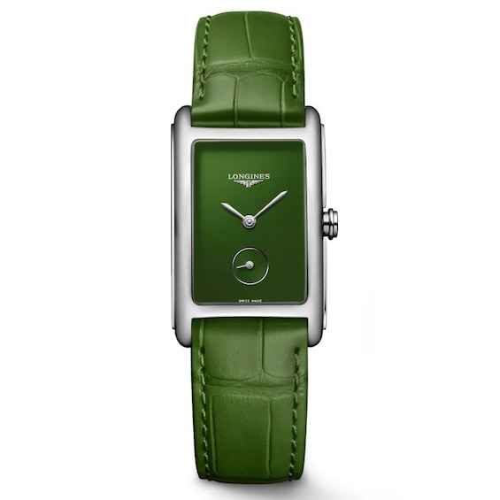 Longines DolceVita Ladies’ Green Leather Strap Watch