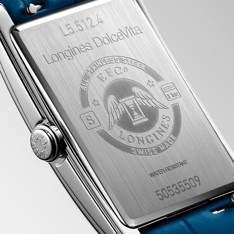 Longines DolceVita Ladies' Blue Leather Strap Watch