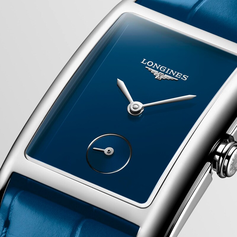Longines DolceVita Ladies' Blue Leather Strap Watch